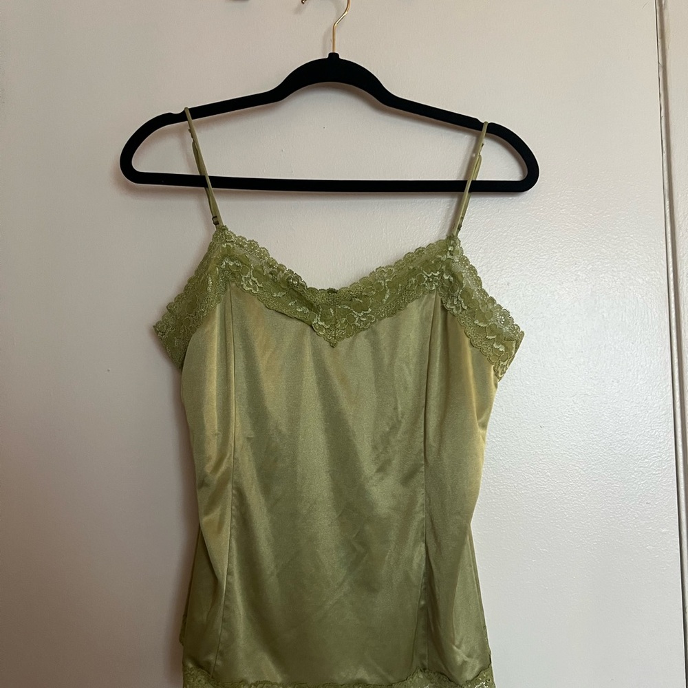 Worthington Olive Lace Camisole